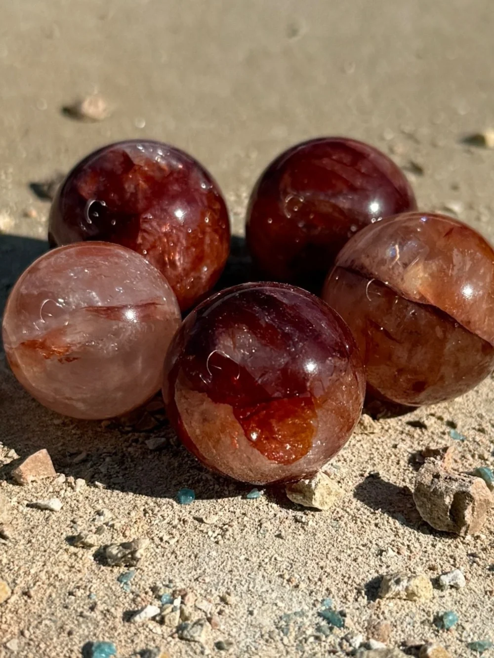 AAA Madagascar Rainbow Fire Quartz Mini Crystal Spheres